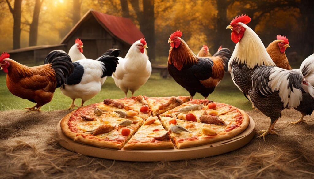 Feeding Pizza Crust to Chickens