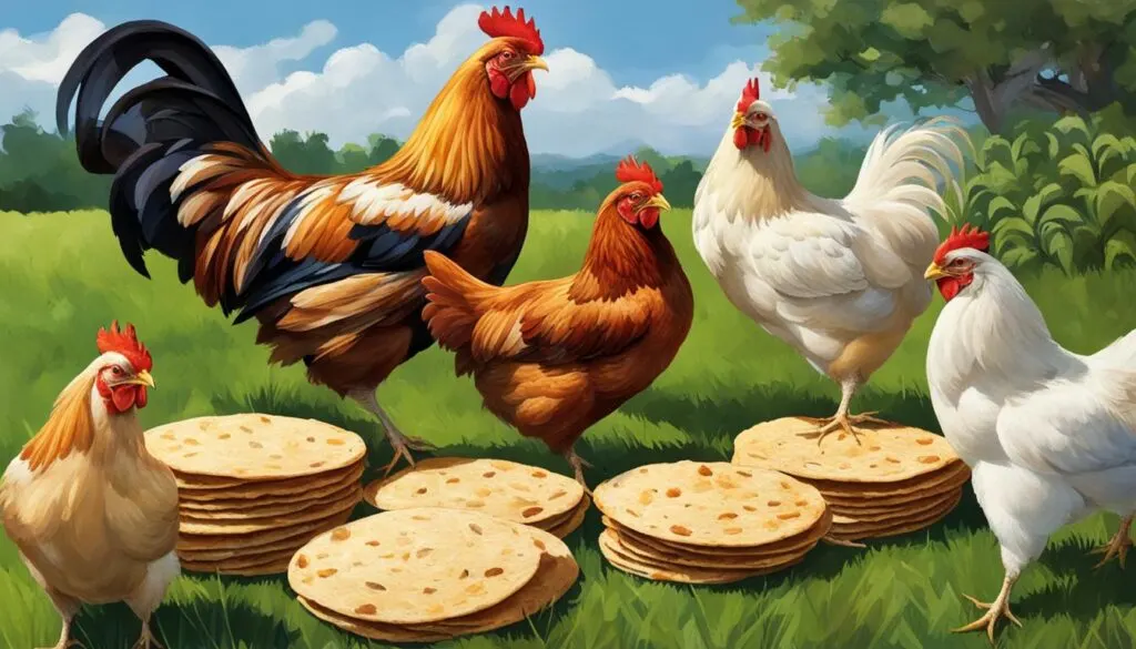 can backyard chickens have tortillas