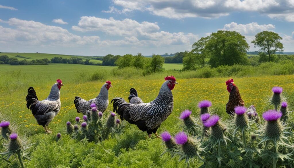 can chickens eat thistles