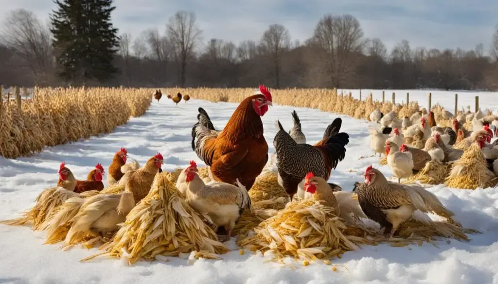 feeding chickens corn silk in the winter