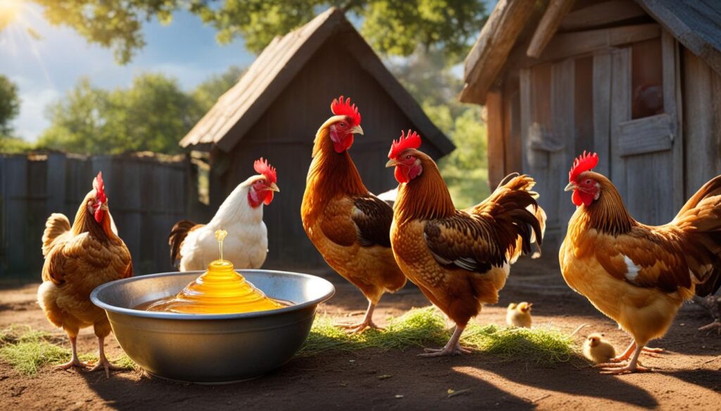 how to give chickens honey